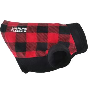 Highline Fleece Dog Coat - Red and Black Plaid (Option: Size 26)