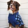 Highline Fleece Dog Coat - Blue Plaid